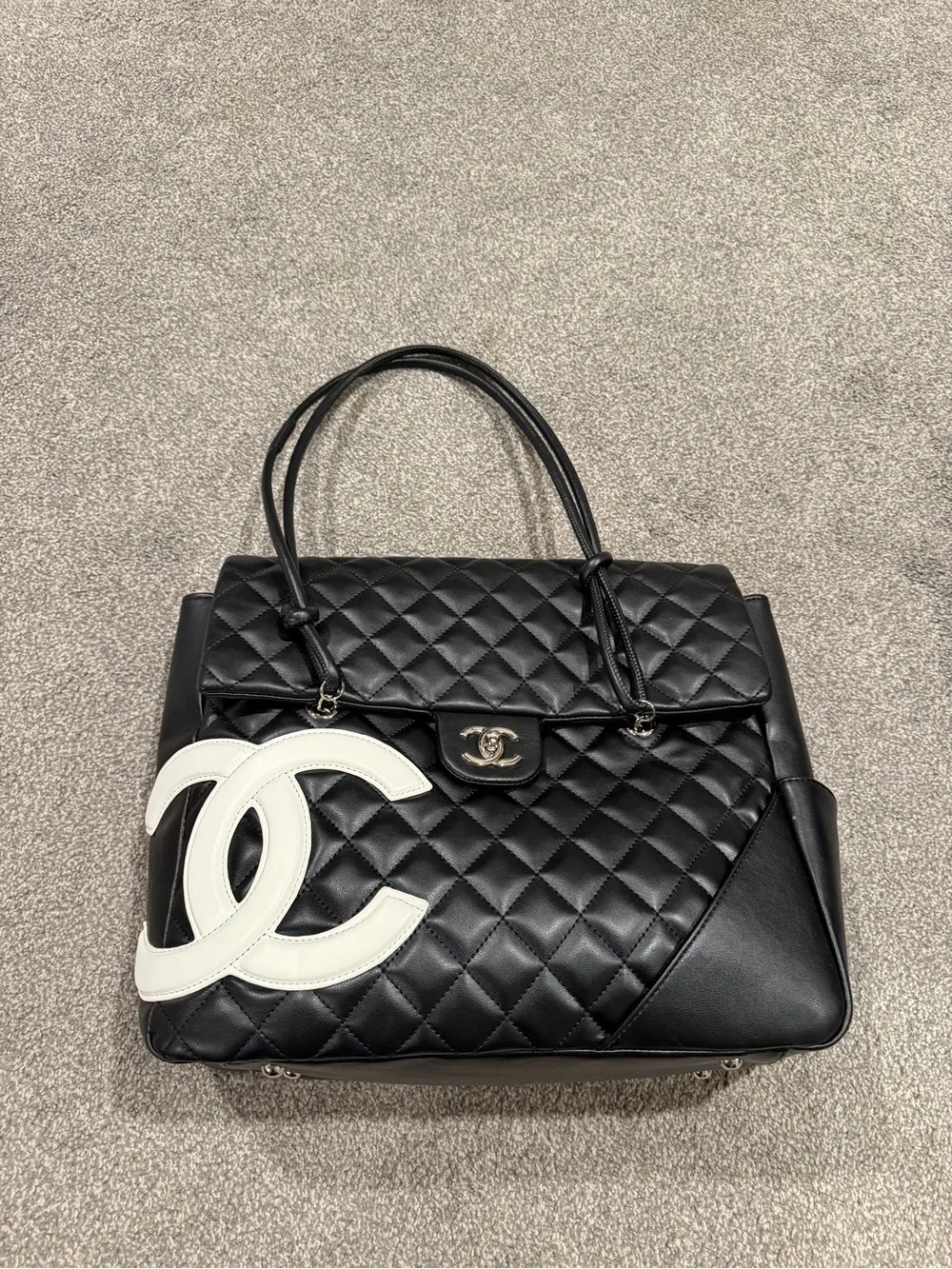 Black tote bag